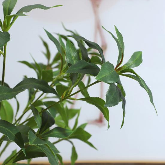 Artificial Greenery Stems Faux Tree Branch with Leaves Fake Silk Enkianthus Perulatus Leaf Plants for Vase Wedding Party Floral Arrangement