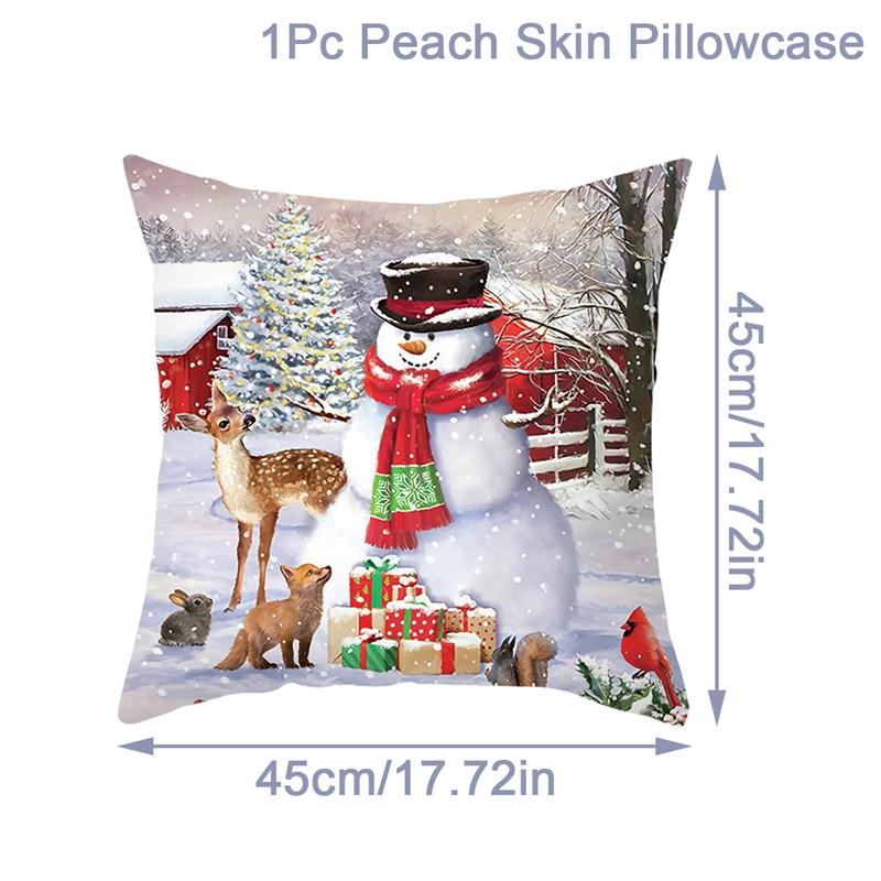 Christmas Cushion Cover Merry Christmas Decorations For Home 2025 Cristmas Ornament Pillow Case Xmas Navidad Gifts New Year 2025