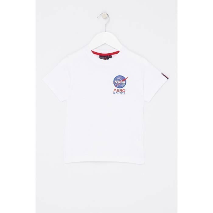 T-shirt - Nasa - GNS80706 K S2-4A - Blanc - Coton - Manches courtes