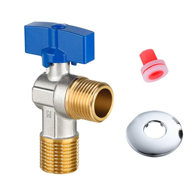 Brass Angle Valves 1/2 Inch High Flows Corrosion Resistant Water Control Valves For Bathroom Kitchen Plumbing Fixtures