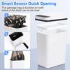 Bathroom Smart Sensor Trash Can 12L Waterproof Induction Waste Bin Electric Touch Wastebasket for Kitchen Bedroom Garbage