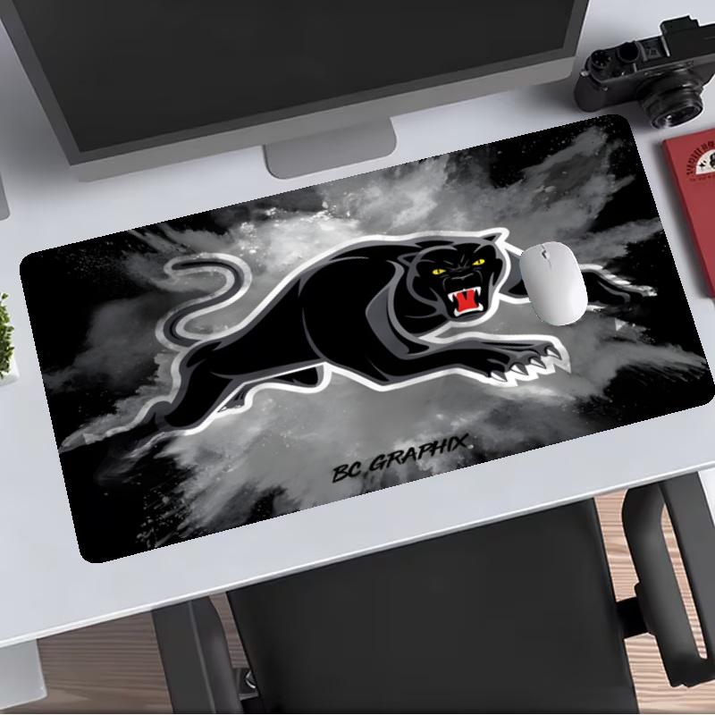Penrith Panthers Extended Gaming Mouse Pad with Stitched Edges NonSlip Rubber Base Waterproof Desk Mat for Computer Laptop Office Gaming