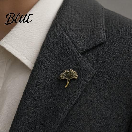 Anzug Revers Brosche Herren Anstecknadel Feder Aprikosenblatt Design Schal