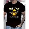 Pew Pew Cool Duck Graphic Print Tshirt For Unisex Unisex Couple Street Casual Short Sleeve Tee Ultrasoft Comfortable Breathable Moisturewicking