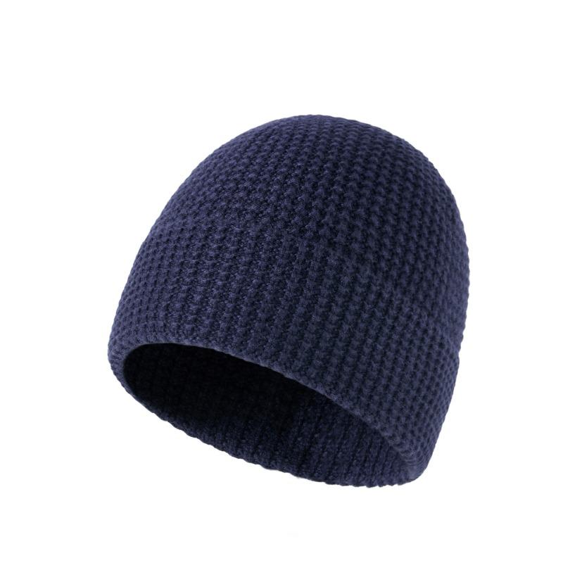 Autumn and winter wool knitted hat men's versatile thickened warm ear protective wool hat outdoor anti-cold hat women's