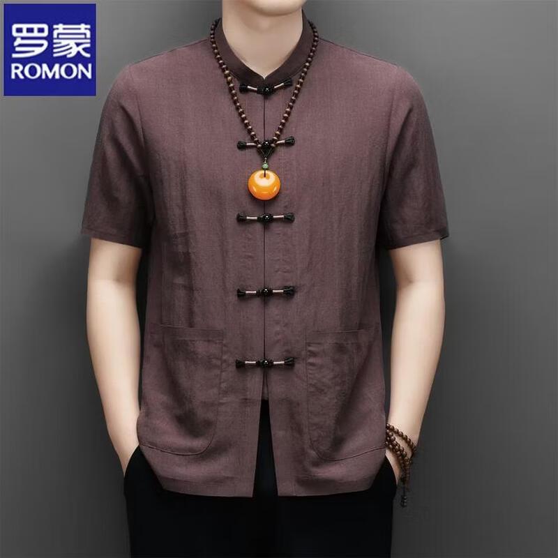 ROMON Men s New Chinese Style Tang Suit Shirt 175