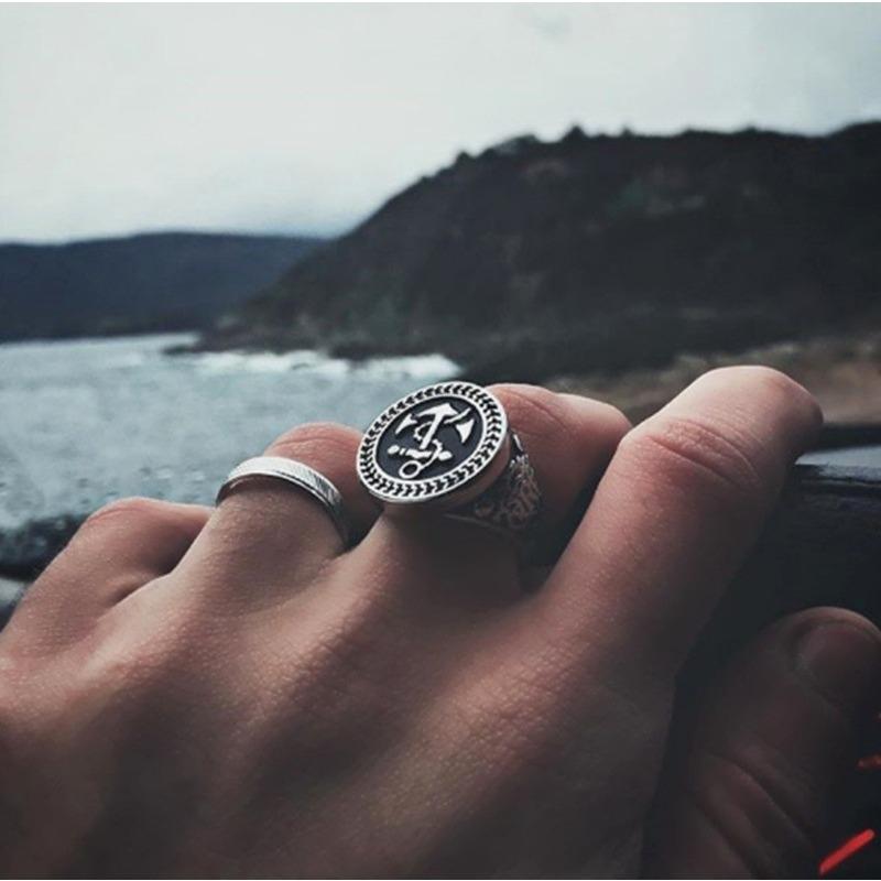 Jewelry Retro Anchor Fashion Men's Hip Hop Ring
