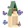 Hanging Butterfly Shelter Weather Resistant Wooden Habitat Feeder For Outdoor Garden