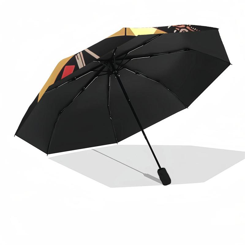 1pc Slayer Band Logo Automatic Personality Umbrella | Portable Foldable 8-Rib Manual Open, Cute Halloween & Christmas Gift for Outdoor, Casual Accesso