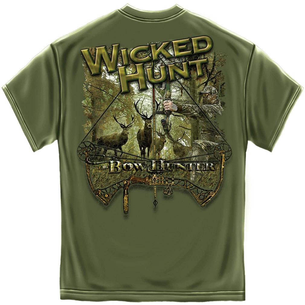 

New BOW HUNTER DEER T Shirt WICKED HUNT HUNTING Shirt 3XL