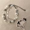 Trendy Cat Bracelet: Sweet & Cool Sandalwood Jewelry for Women