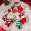 Artisanal Santa Key Chain Adornment Charming Keychain Hand Knitted Christmas Key Accessory Quality Alloy Detailing