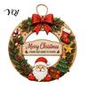 Christmas Party Wall Accents Interchangeable Wooden Wreath, 12 Pcs Front Door Plaque, DIY Decorative Wreath for Entrance Handmade Pattern Hanging