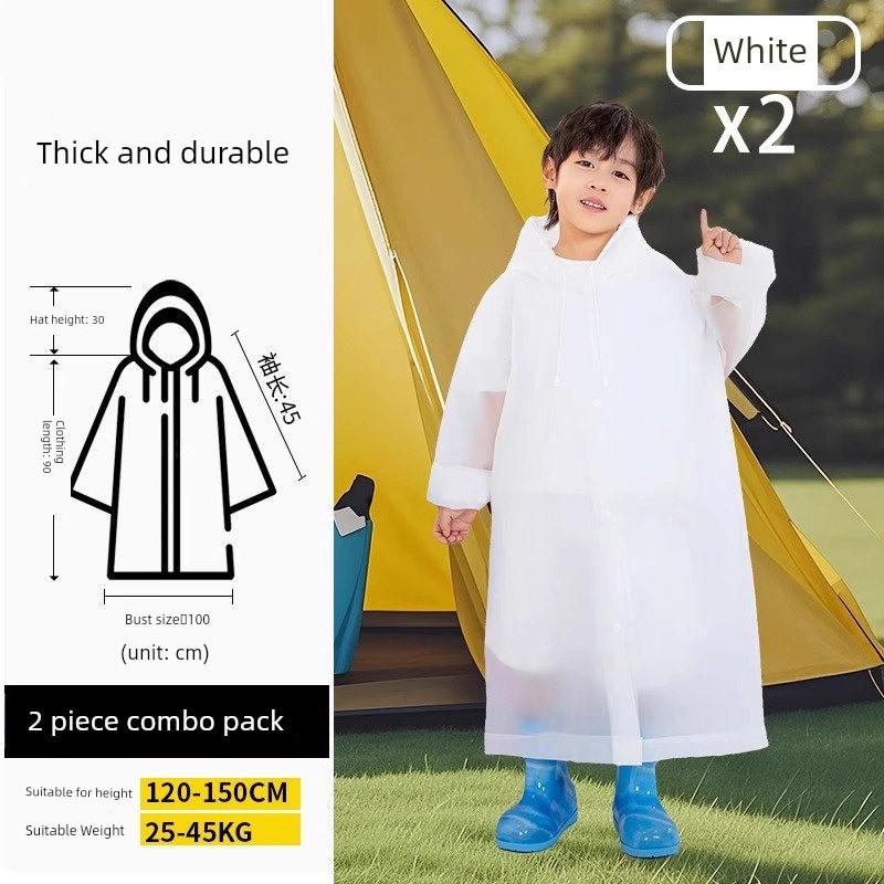 2026 New Model Children's Disposable Raincoat, Can Be Worn over a Backpack, for Boys and Girls Going to School, Rainproof, Thickened, Portable