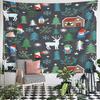 "Winter Gnomes and Woodland Scene" Pattern Wall Hanging Tapestry Decorative Tapestry Home Decor for Bedroom and Living Room