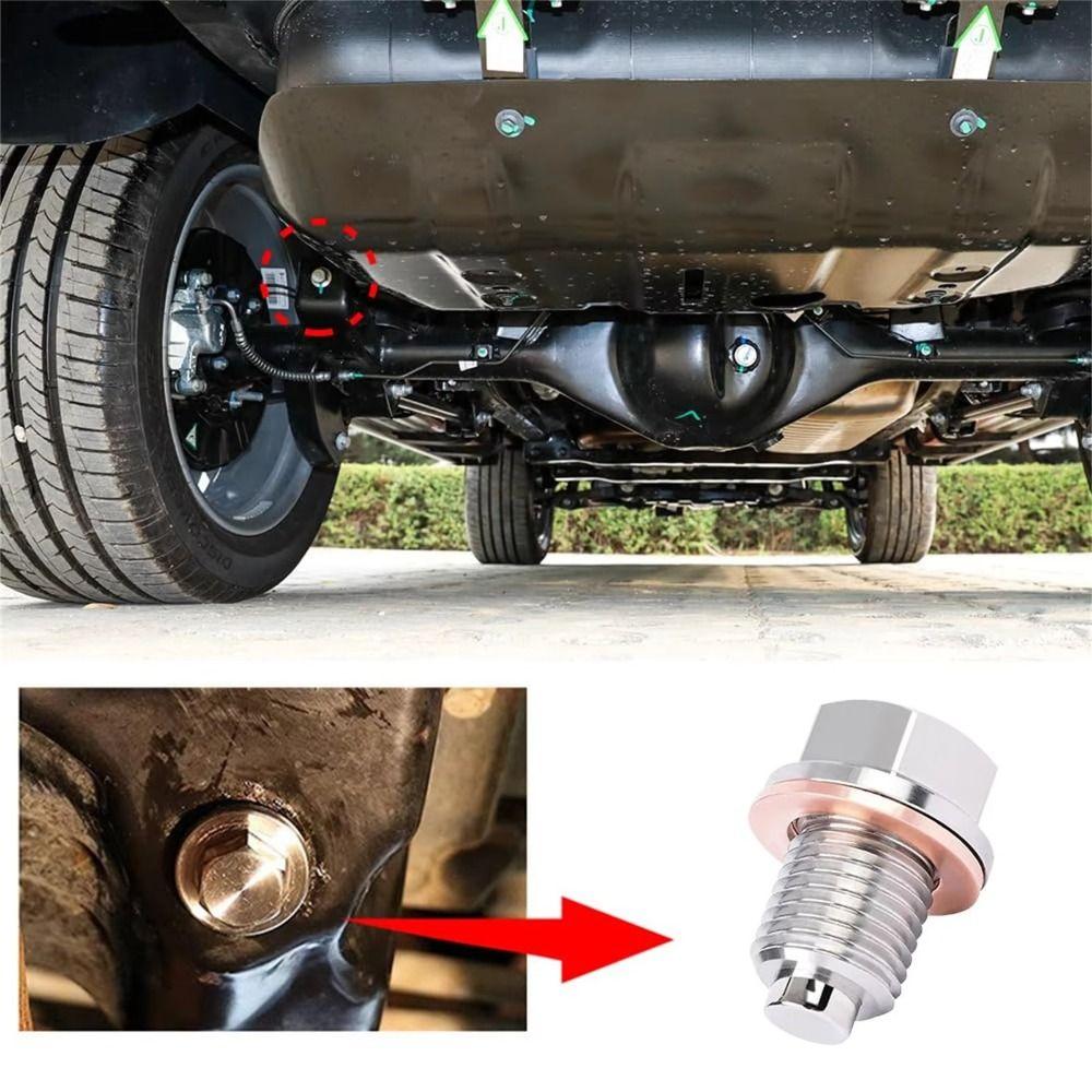 M12 M14 Oil Drain Plug Stainless Steel Crush Washer Gasket Reusable Oil Pan Bolt