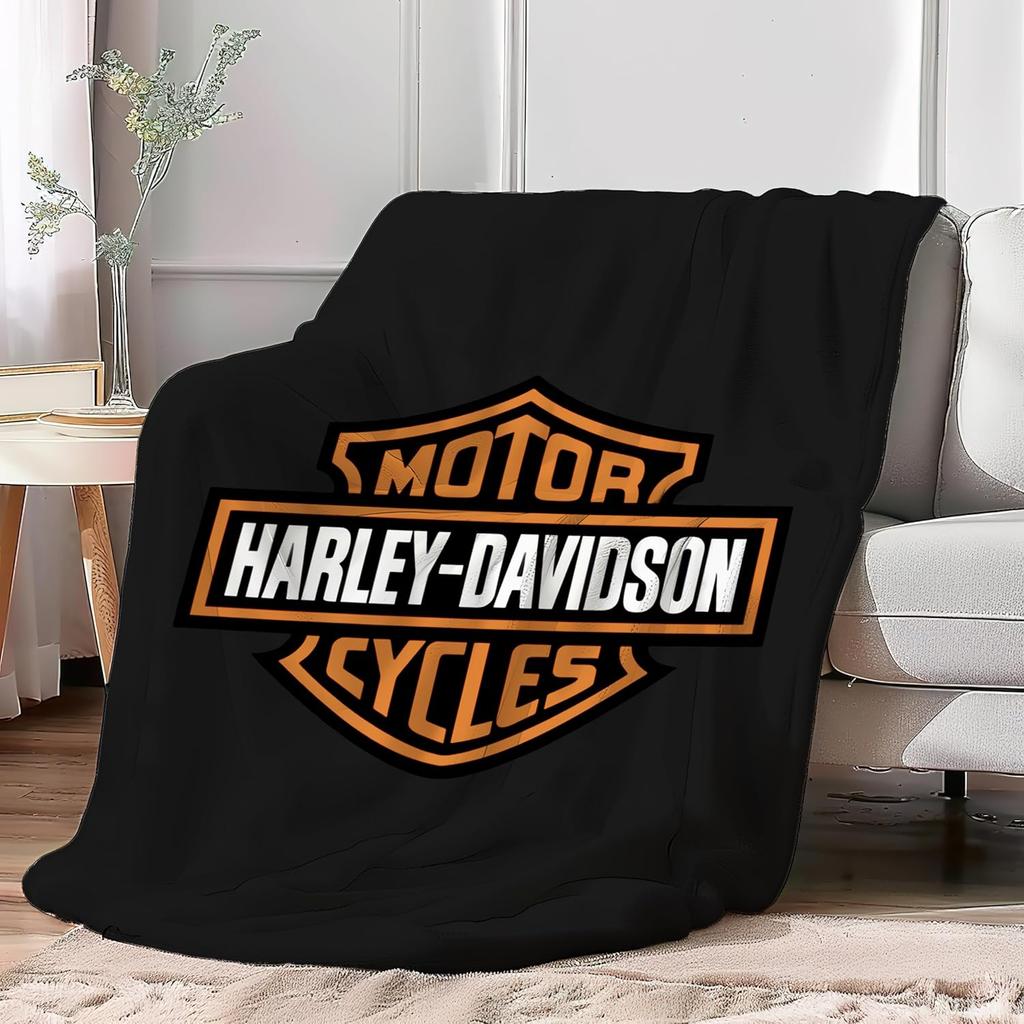 Felizer Harleys Blanket Motorcycle Davidson Super Soft Flannel Fleece Throw Blankets for Bed Sofa and Couch Cool Motorcycle Gifts for Men(50"x60")
