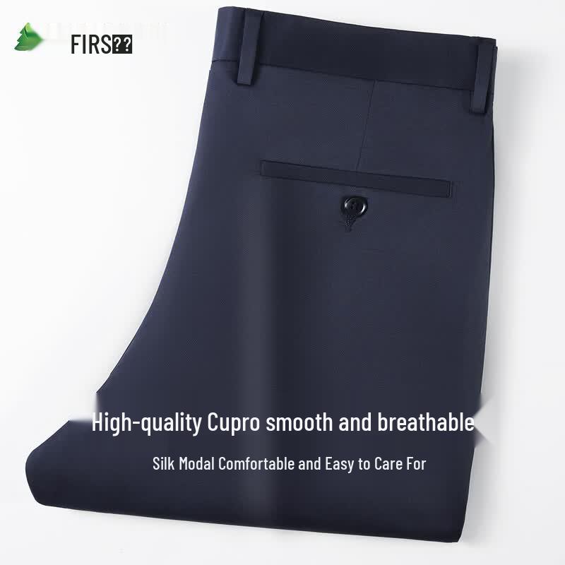 FIRS Men s Silk Blend Lightweight Straight-Leg Casual Pants 33