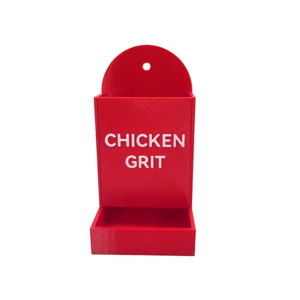 Creative Coop Feeding Station Wide Mouth Grit Dispenser Cute Gravity Poultry Feeder  Livestock Care