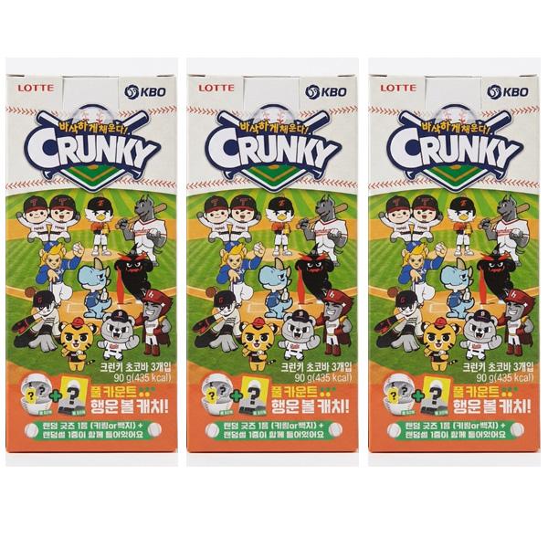 Lotte Crunky Chocolate Bar KBO Edition 90g x 3P