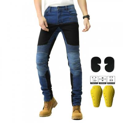 Mens Motorcycle Riding Jeans Pants Breathable Stretch Slim Fit Biking Sports Protective Gear