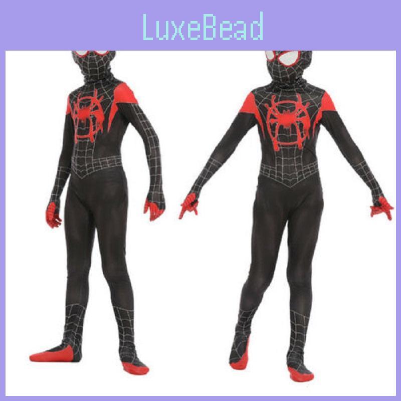 Costume traspirante ed elastico di Spider-Man Miles Morales per bambini e adulti