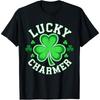 LUCKY CHARMER Shirt Boys Boys Girls Girls Funny St. Patrick's Day Cotton Men T Shirt S