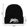 8 Stile Winter-Strickmützen, JoJo Bizarre Adventure, Anime-Mütze, Unisex, modisch, warm, Outdoor, schwarze Farbkappe
