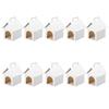 10 Stück/Packung Einzigartige weiße Hundehütte Form Geschenkverpackungsboxen Feiertagspackungsbehälter Geeignet für besondere Anlässe