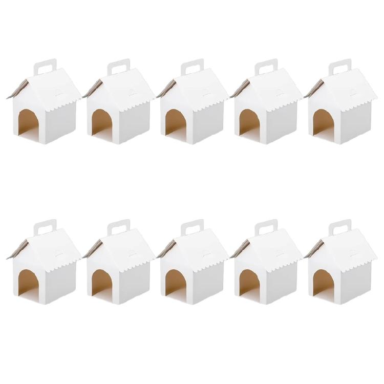 

10PCS/Pack Unique White Dog House Form Gift Packaging Boxes Holiday Packaging Containers Suitable For Special Event 1