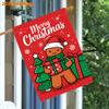 Winter Christmas, Gingerbread for Man and Christmas Tree, Snowflakes, Gifts (1) FlagDouble-sided Garden Flag Courtyard Decoration, Outdoor Decoration,