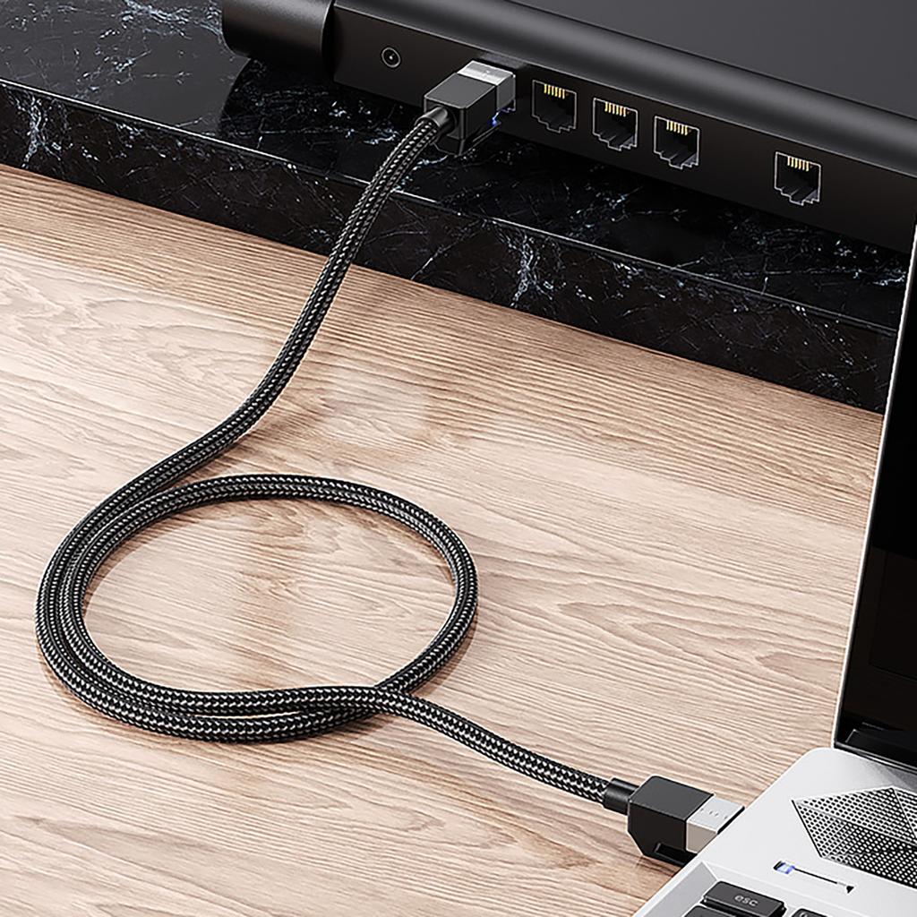 UltraShield Cat8 Ethernet Cable, 1.5m - High-Speed RJ45 Network Cable, Durable Copper Core – Black
