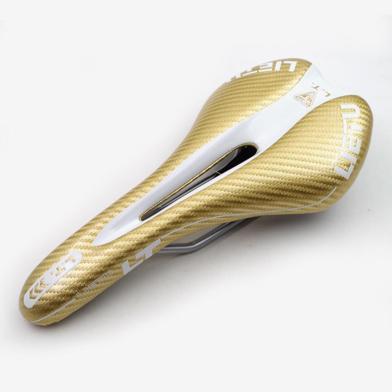 LIETU Bicycle Saddle Leather Carbon Bike Saddle MTB Road Bike Front CushionCycling Gel Seat Cover Selle Italia Bicyclespare Part