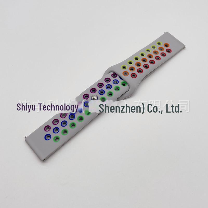 "Two-Color Silicone Strap for Huawei GT3, Samsung S4, Huami GT2pro, Honor Magic2, Xiaomi Watches"