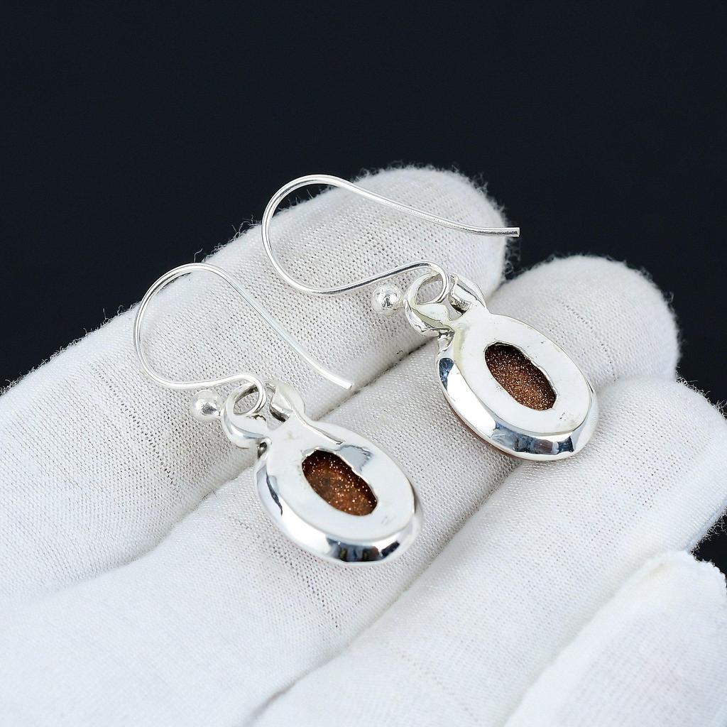 Solsten Ädelsten Örhänge, Orange Solsten 925 Sterlingsilver Örhänge, Handgjorda Smycken, Bohemiskt Örhänge, Gåvor Till Kvinnor, Damörhänge