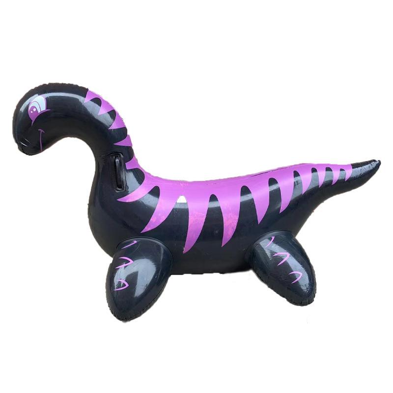 

Thickened Inflatable Childrens Dinosaur Floating Swimming Ring With Handles чорний