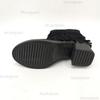 Sexy Suede Black Tassels Riding Boots Women 2025 Winter Side Zipper High Heel Western Cowboy Boots Bota Feminina Size35