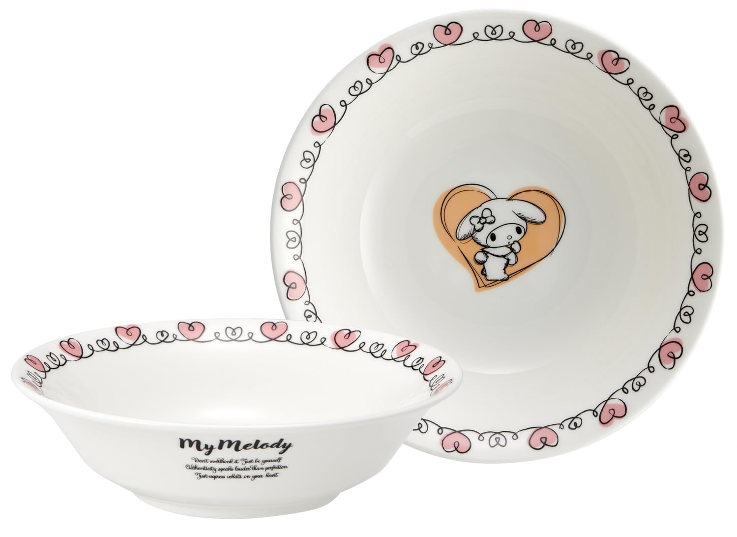 

Skater Cereal Bowl, 16cm, Dishwasher Safe, Narumi Bone China, Made in Japan, Sanrio My Melody Drawing, CBSB16-A
