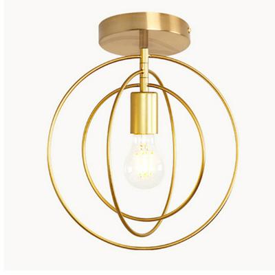 Nordic Creative Gold Metal Ceiling Light Modern Personality Rotating Ceiling Lamp for Dining Room Bedroom Balcony Porch Corridor