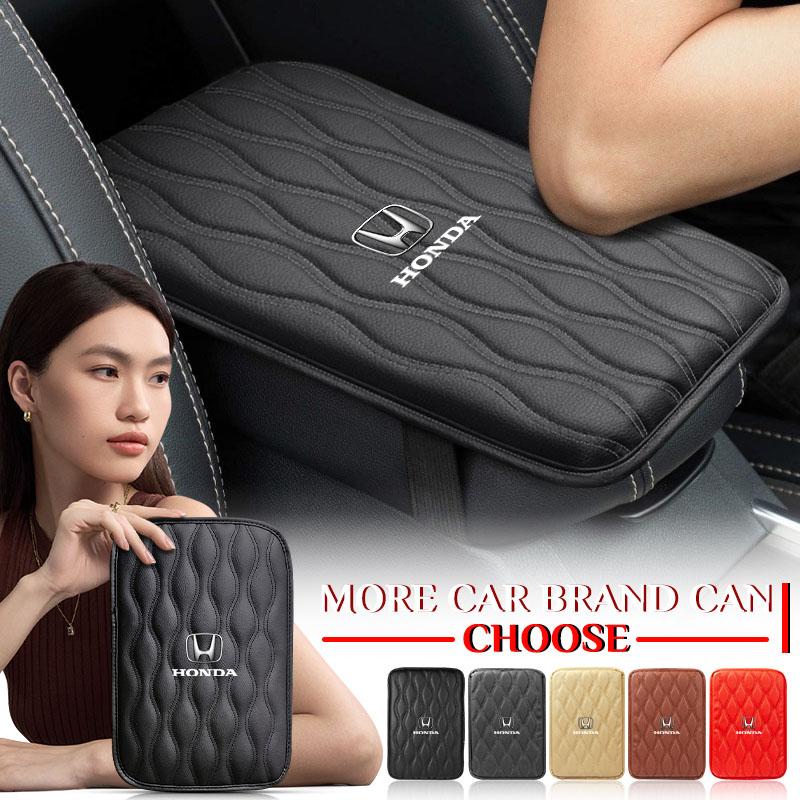 1Pcs Leather Auto Armrest Pads Protective Waterproof Hand Cushion For Honda Fit Mugen Insight Type  VTEC Modulo Vezel RR SiPilot Fit XRV CRV HRV Dio