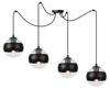 Toledo Spider Hanging Lamp Black 4-Flat Black Lampshade E14