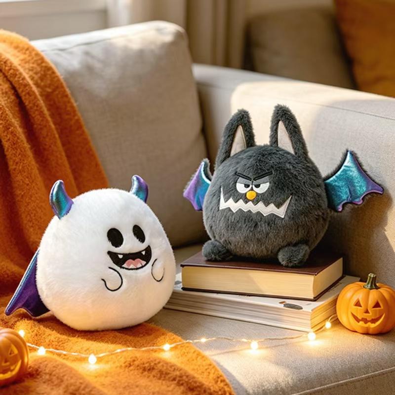 Cute Halloween Plush Doll Kawaii Ghost Spider Bat Pumpkin Stuffed Toy High-Aesthetic Cartoon Doll Festival Party Decoration Gift