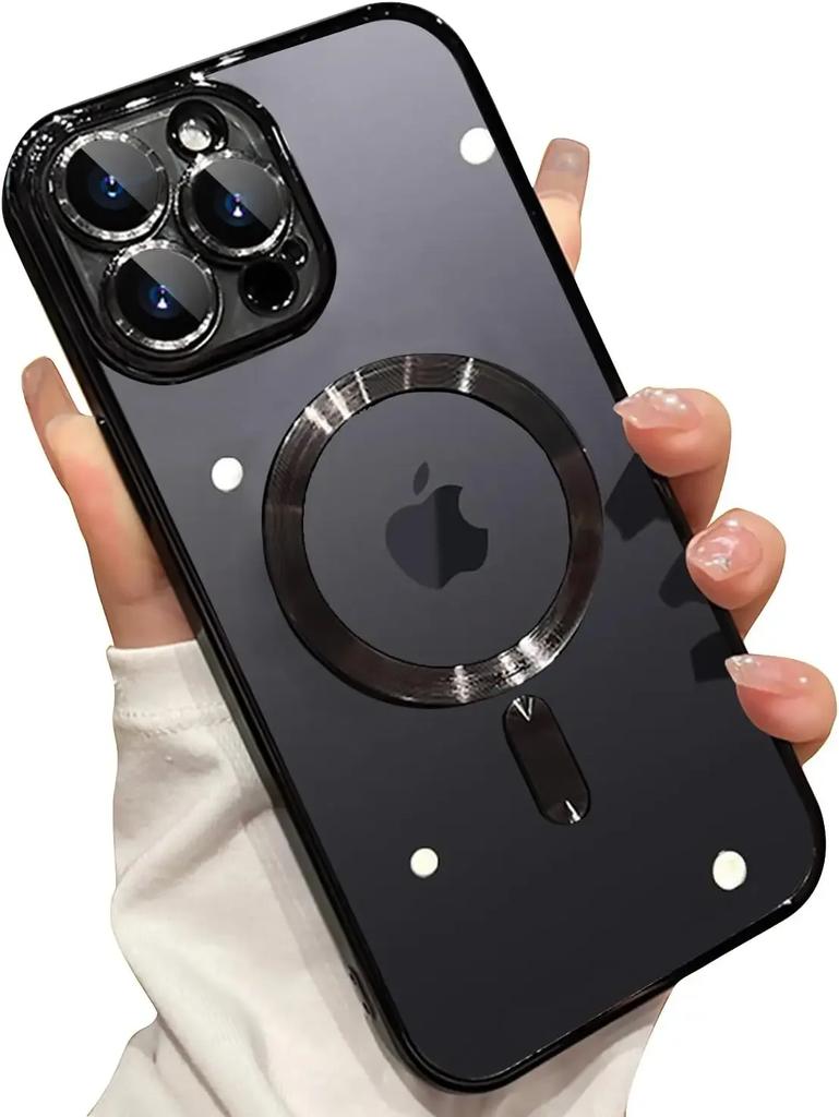 Full Protection Magnetic Wireless Charge Case For  For For Iphone 17 16 15 14 13 12 Pro Max Case With Camera Lens Protector