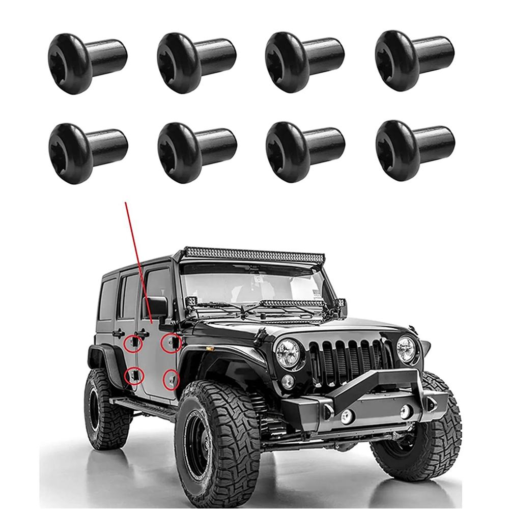 

8Pcs Door Hinge Nuts Bolts 6511744Aa For Wrangler Jk Jku Sports 2007-2017