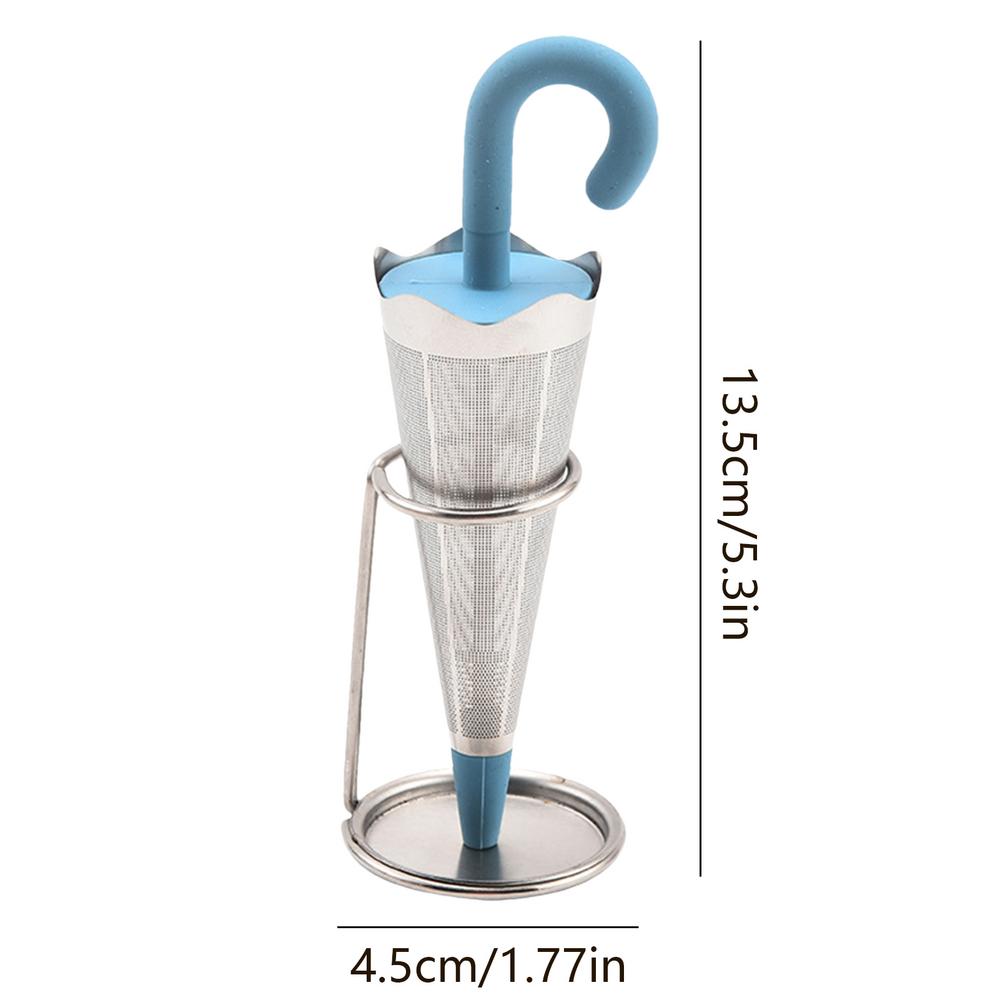 Tea Infuser Loose Leaf Tea Strainer Cute Umbrella Tea Strainer Handy Stainless Steel Loose Tea Leaves Loose Tea синий