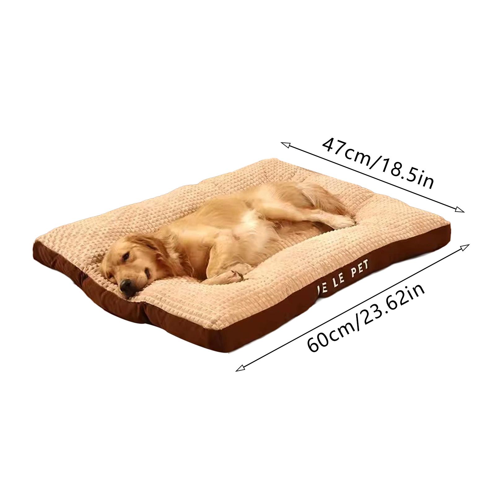 Dog Bed Flannel Materialwarm Pet Mat Washable Pp Cotton Filling Pet Bed Four Seasons Use For Large Medium Dogs Sleeping Mat