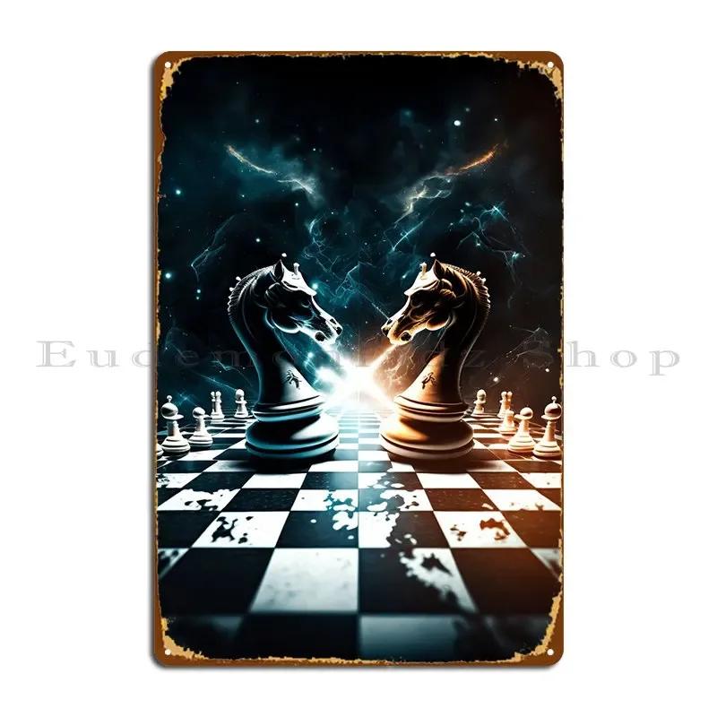 Chess Universe Metal Sign Design Living Room Club Customize Rusty Tin Sign Poster 20x30cm(7.8x11.8inch)