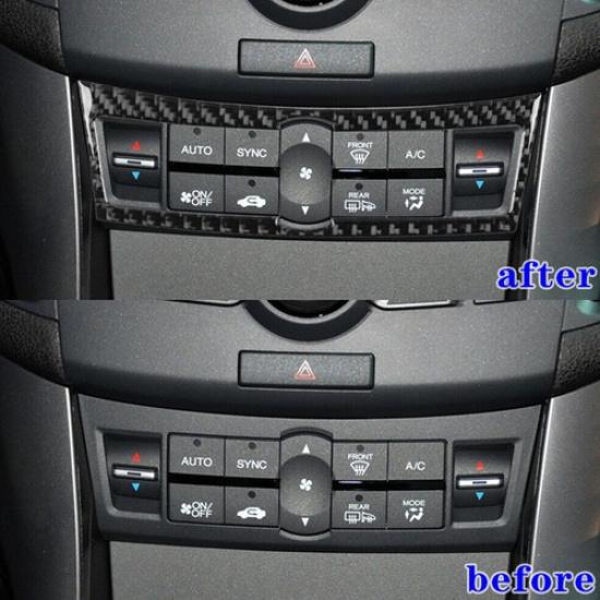 Carbon Firber Interior Climate Control Panel Trim Cover For Acura TSX 2009-2014