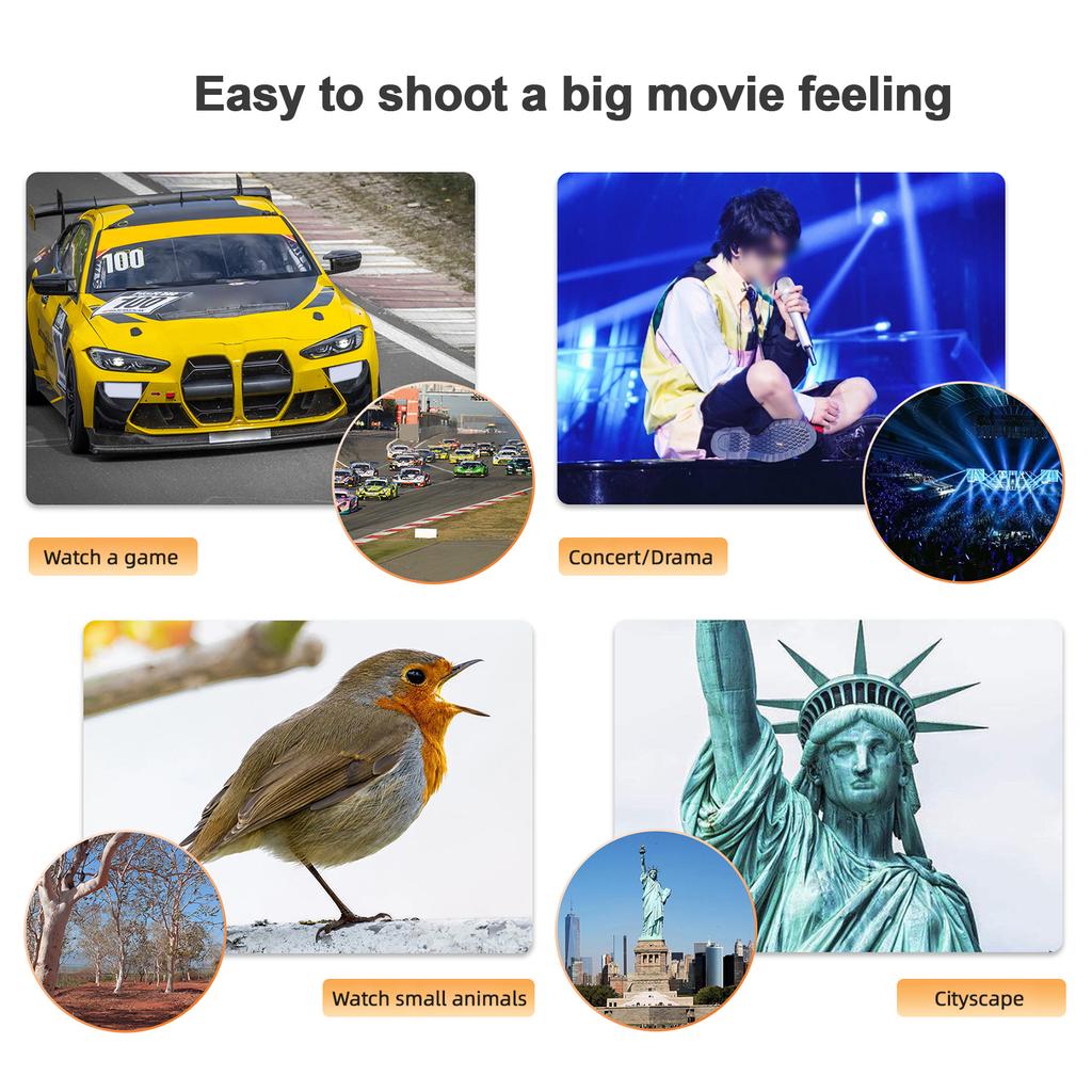 40X Zoom Lens with Tripod Phone Telephoto Lens Phone Telescope Phone Camera Lens for Hiking Camping Wildlife