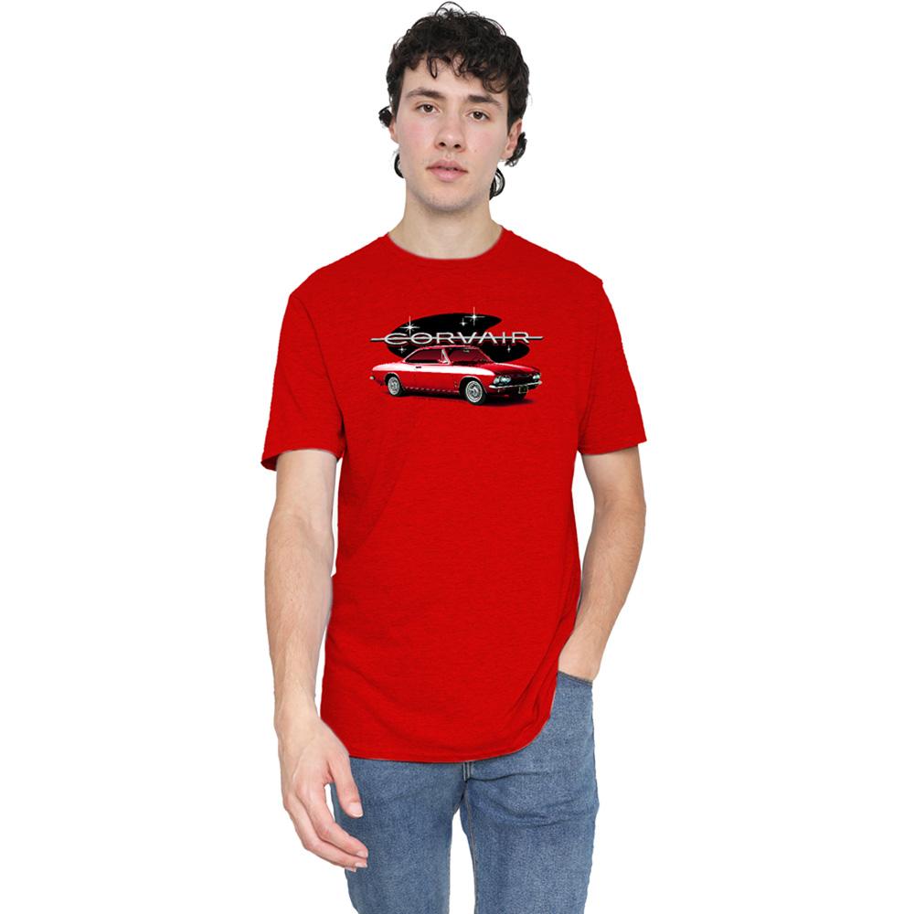 Chevrolet Unisex Adult 65 Corvair Mona Spyda Coupe Heather T-Shirt